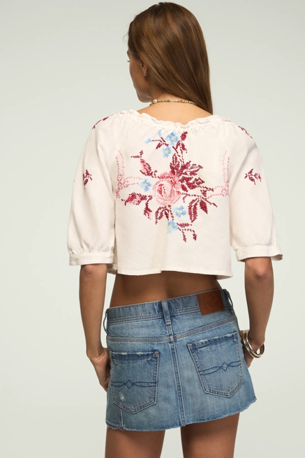 Lucky Brand Upcycled Peasant Blouse, image 3