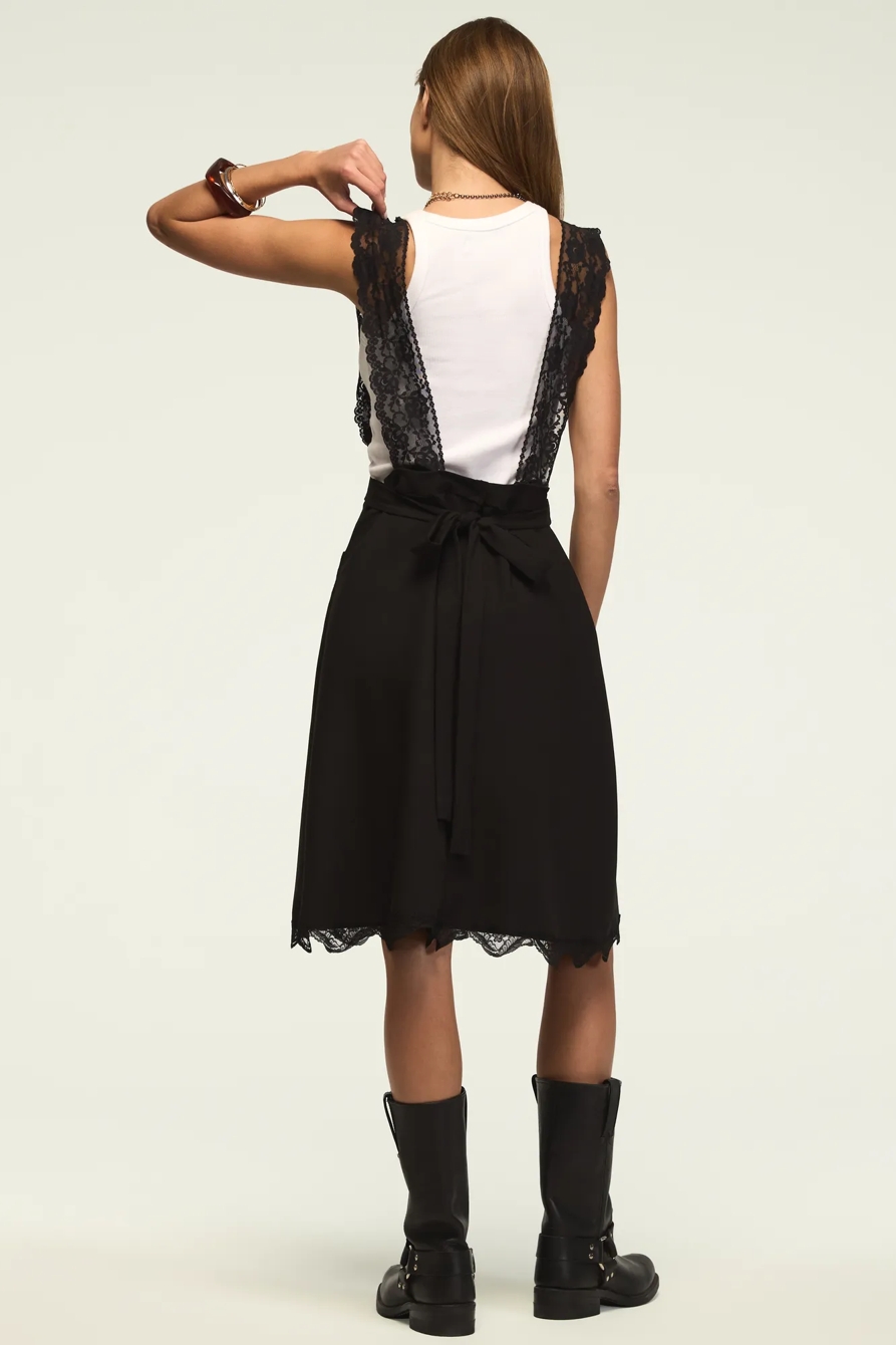 Lucky Brand Upcycled Apron Dress with Lace Detail, image 2