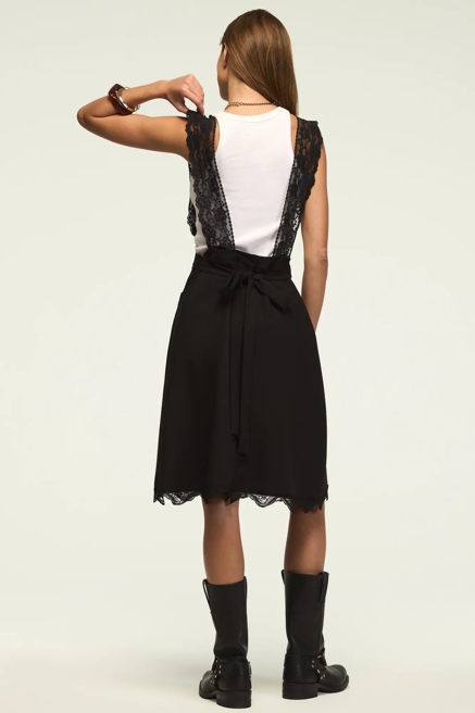 Lucky Brand Upcycled Apron Dress with Lace Detail, image 2