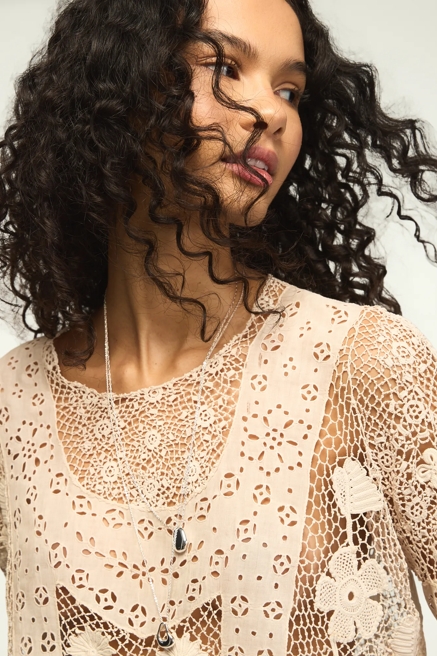 Lucky Brand Upcycled Lace Bed Jacket, image 2