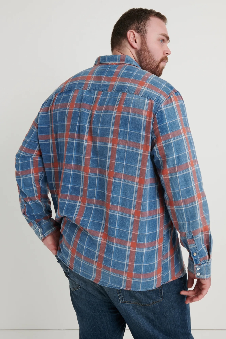 BIG AND TALL AXE INDIGO SHIRT, image 3