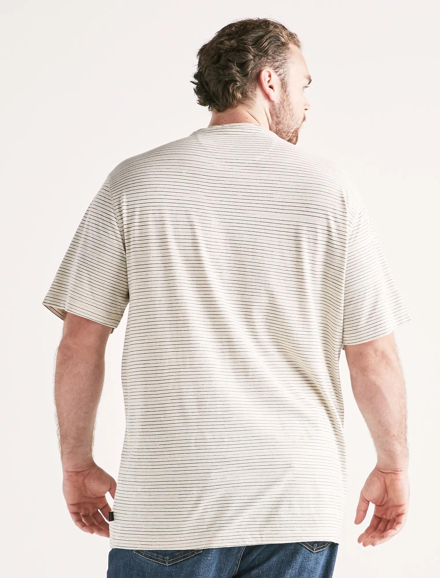 Big and Tall Linen Stripe Tee, image 3