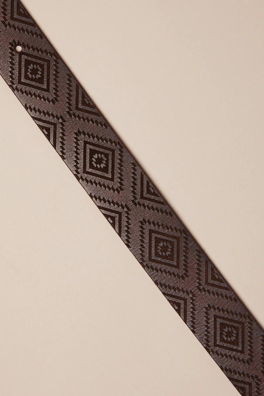 EMBOSSED LEATHER BELT, image 2