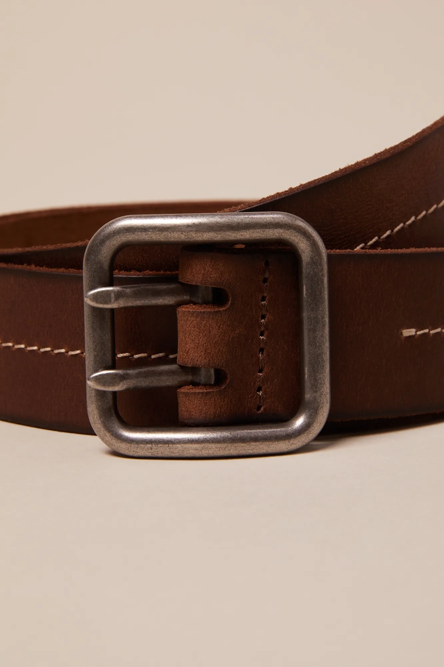STITCHED LEATHER BELT, image 3