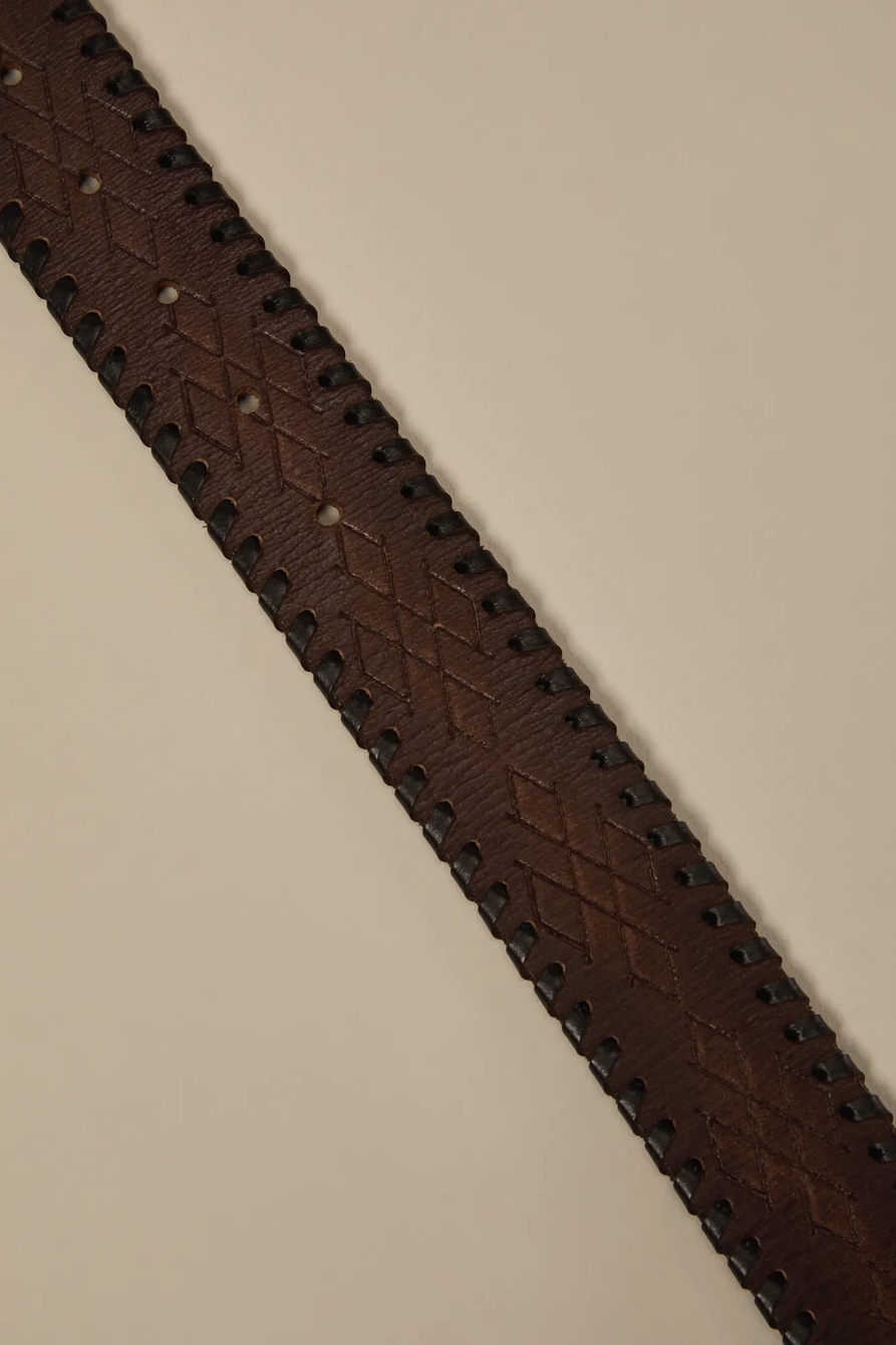 Kenzo Boke Flower Adjustable Leather Belt, Size 85 cm