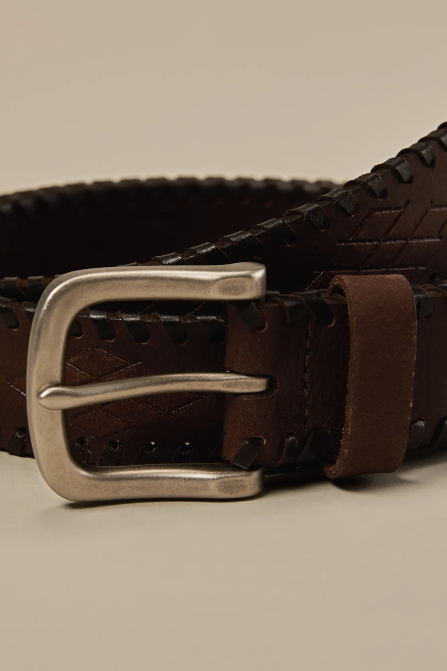 LEATHER EMBOSSED BELT, image 3