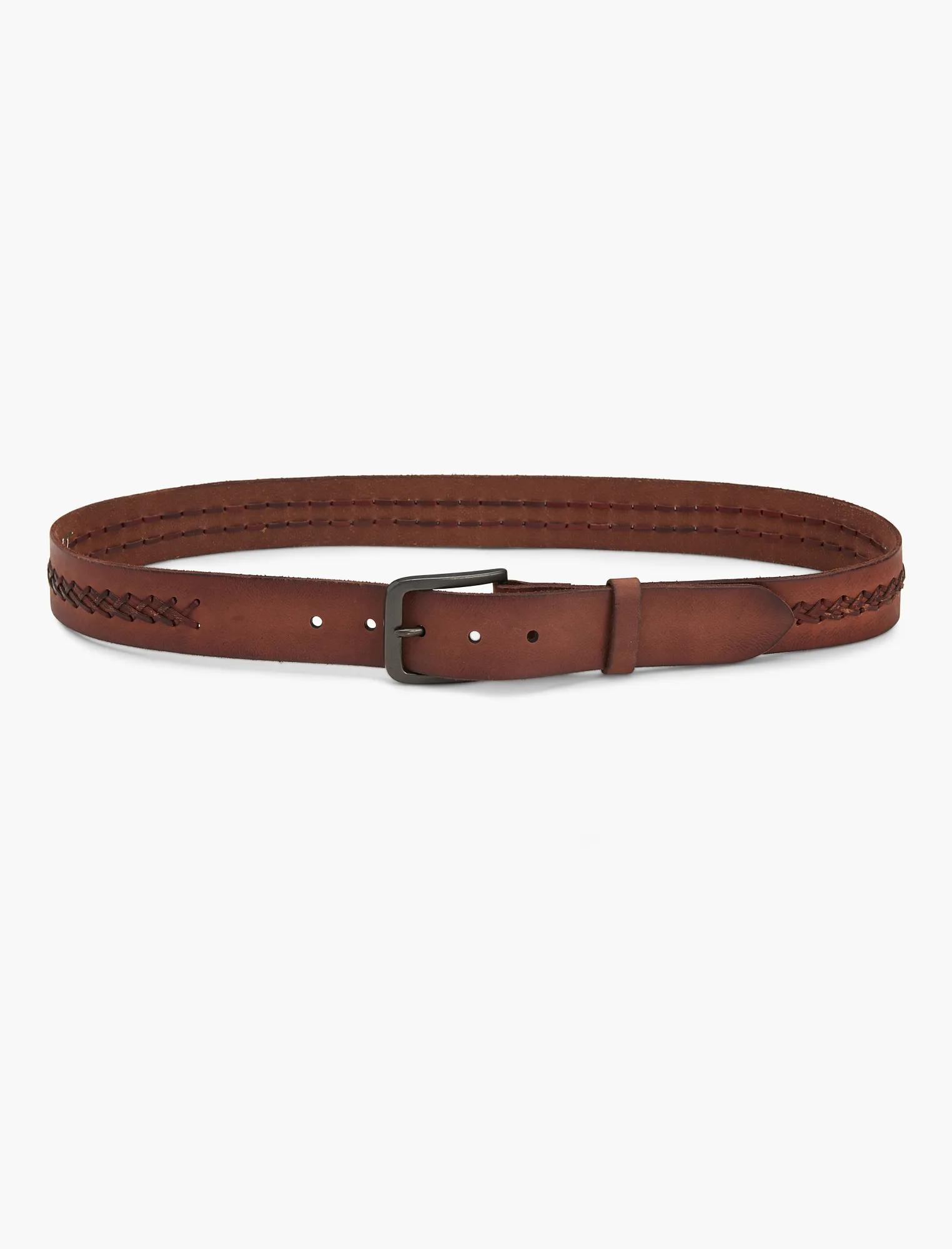 WOVEN LEATHER BELT, image 1