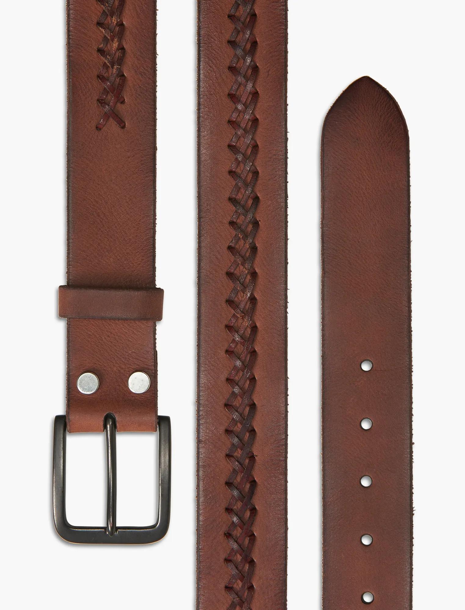 WOVEN LEATHER BELT, image 2