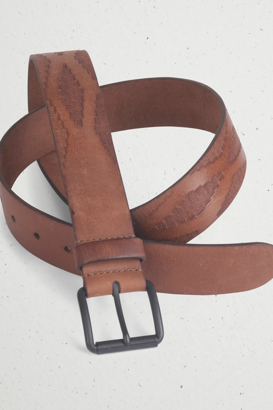 DIAMOND DETAIL LEATHER BELT, image 3