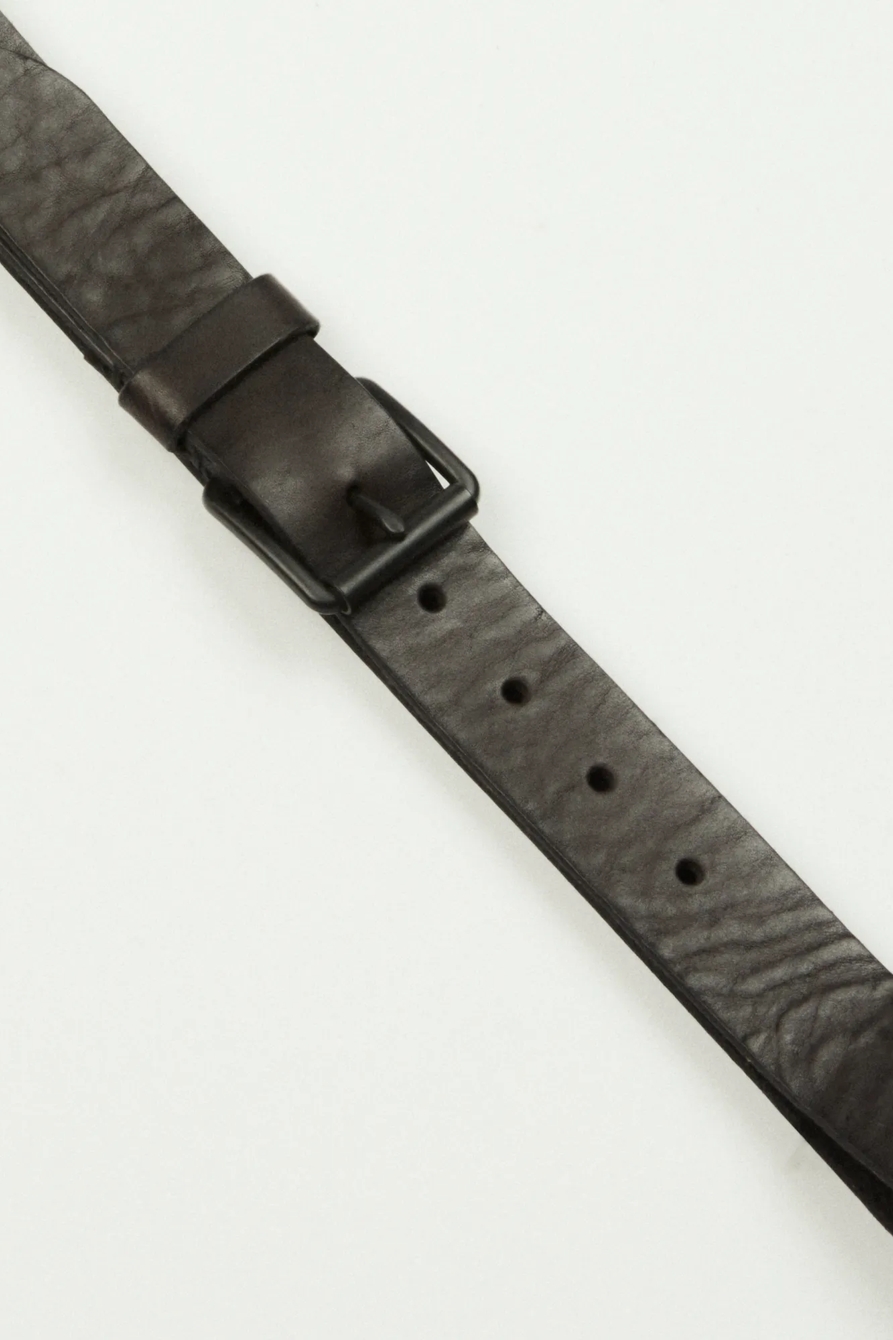 GREY WASHED LEATHER BELT, image 2
