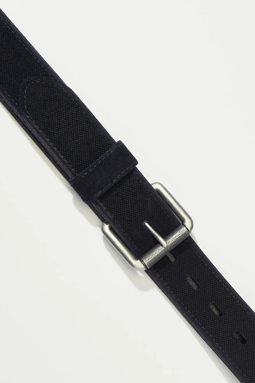 MOTO CANVAS AND SUEDE MEN'S BELT, image 2
