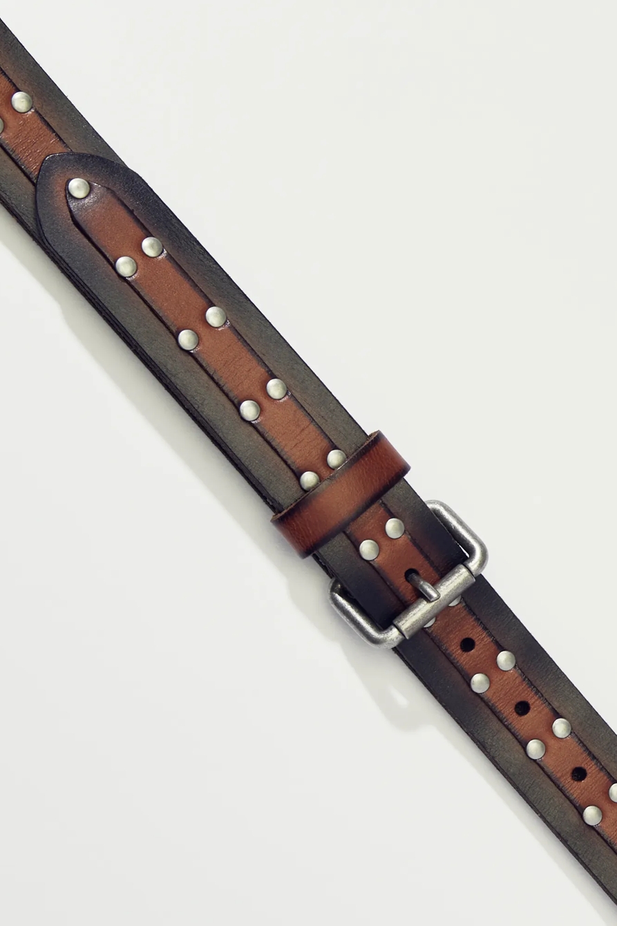 STUDDED MEN'S LEATHER BELT, image 2
