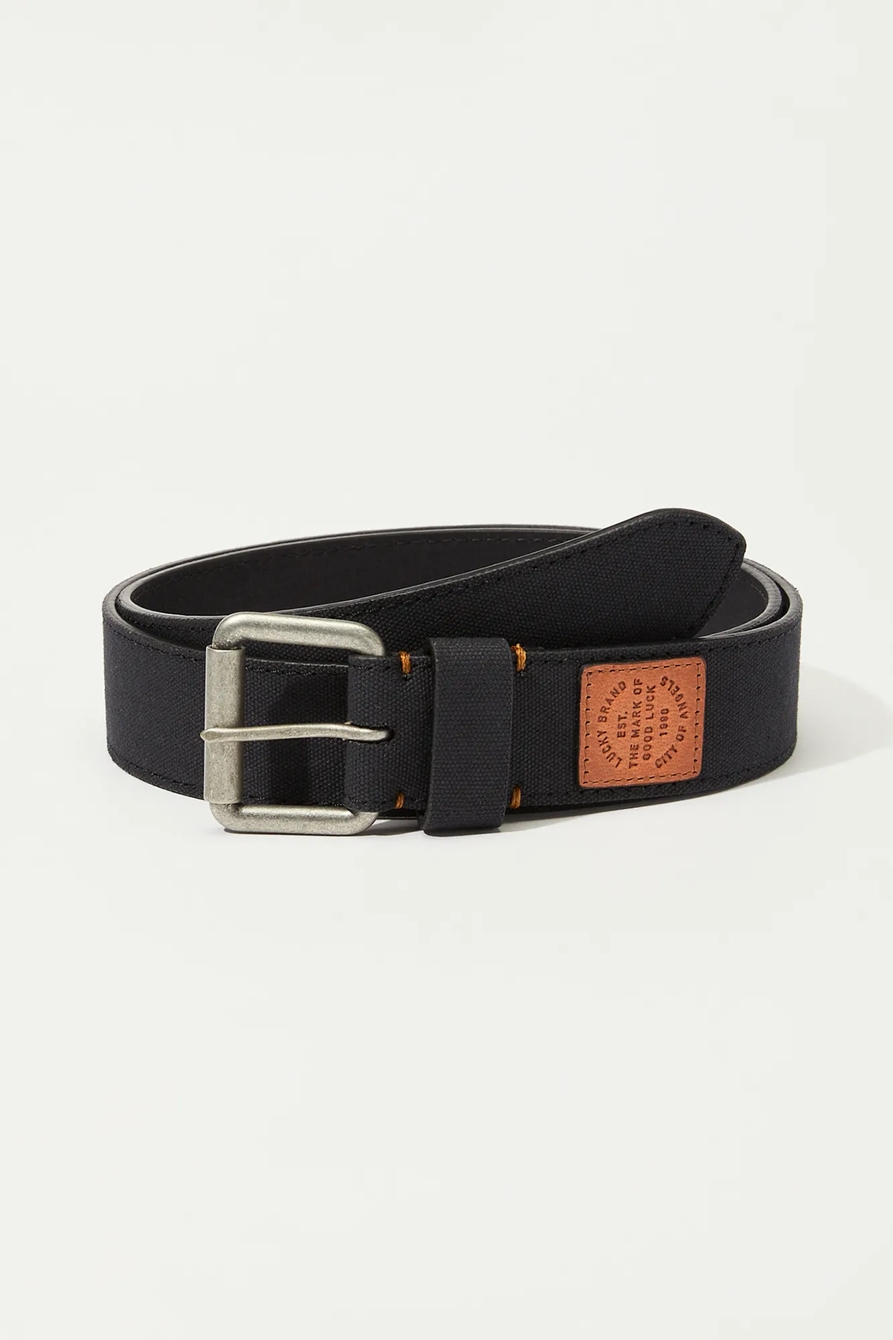 MEN'S LUCKY BRANDED DENIM BELT, image 1