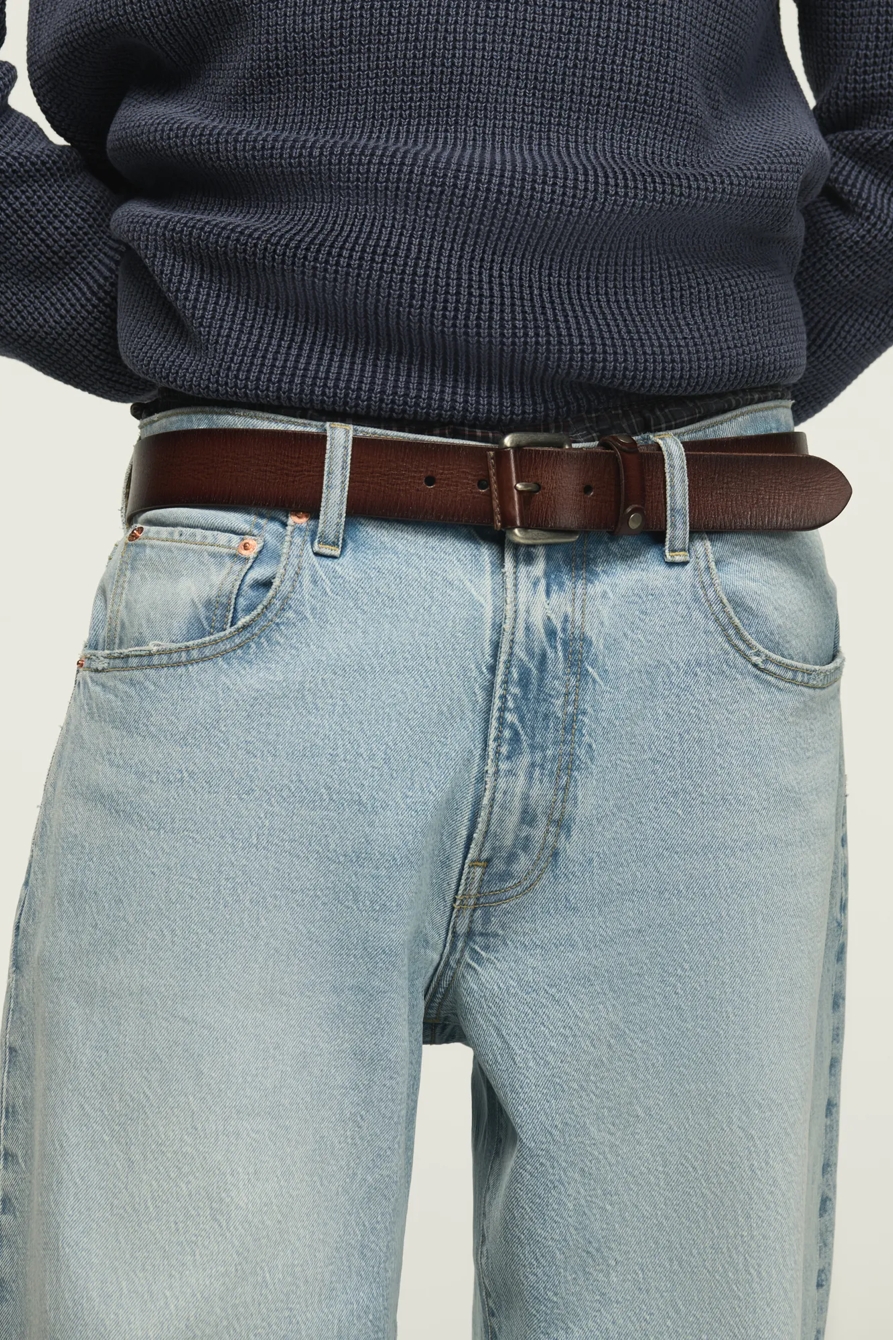 Leather and Studs Keeper Belt, image 4