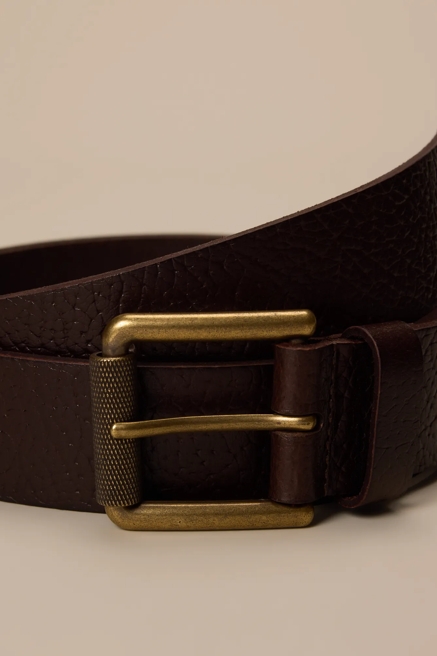 TEXTURED LEATHER BELT, image 3