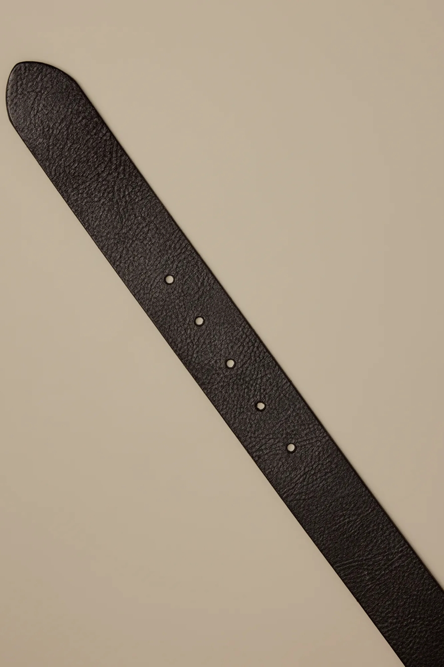 ROLLER BUCKLE LEATHER BELT, image 2