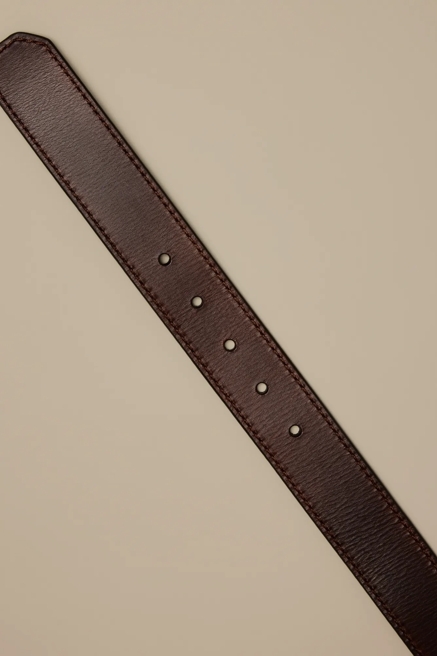 DISTRESSED LEATHER LOGO BELT, image 2
