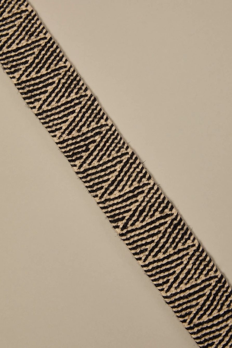 RAFFIA BELT -  WOODEN BUCKLE, image 2