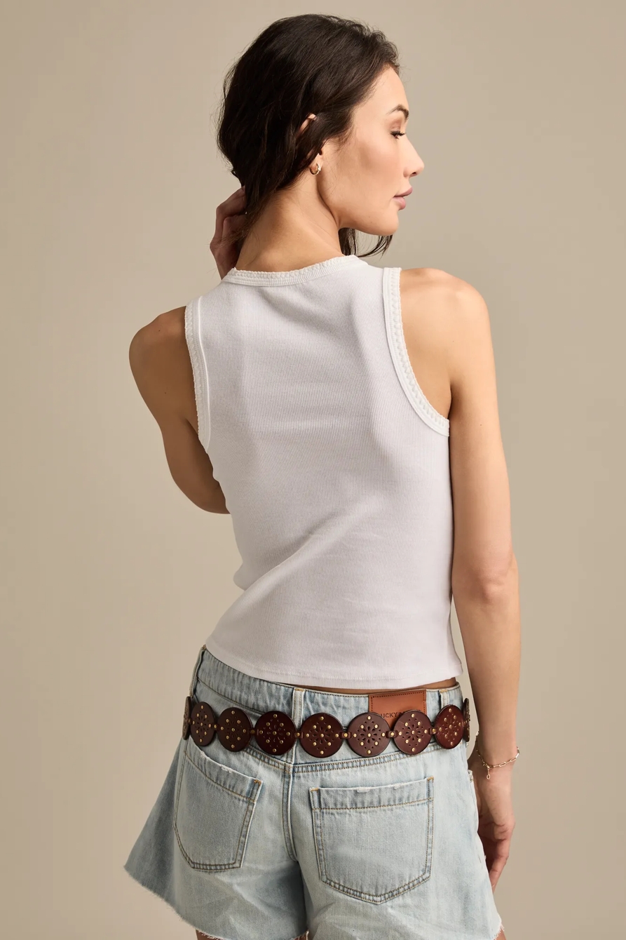LEATHER STUD OVAL BELT, image 6