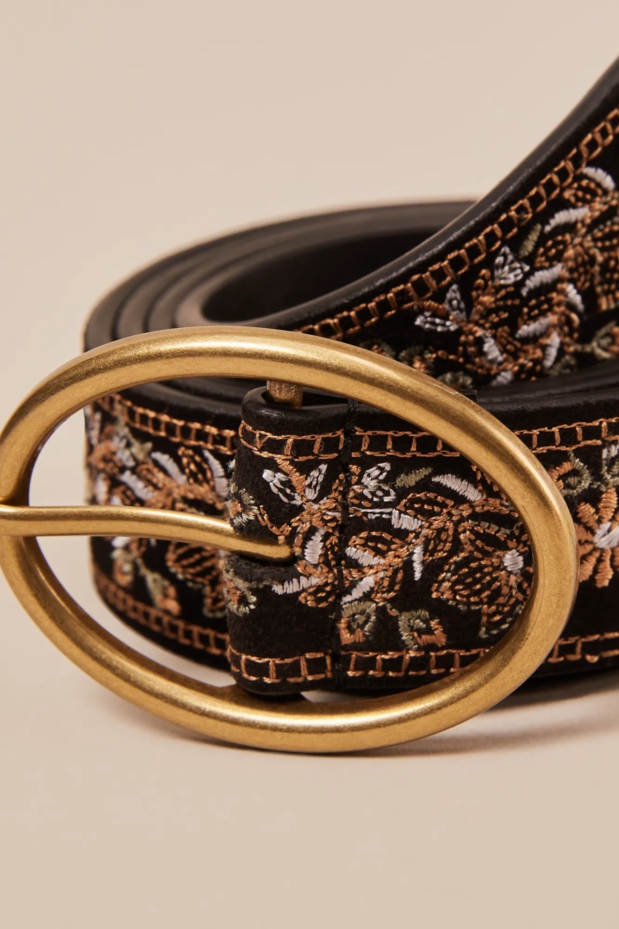 VINTAGE FLORAL EMBROIDERED BELT, image 3