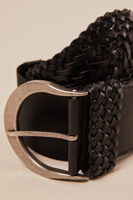 WIDE WOVEN WAIST BELT, image 3