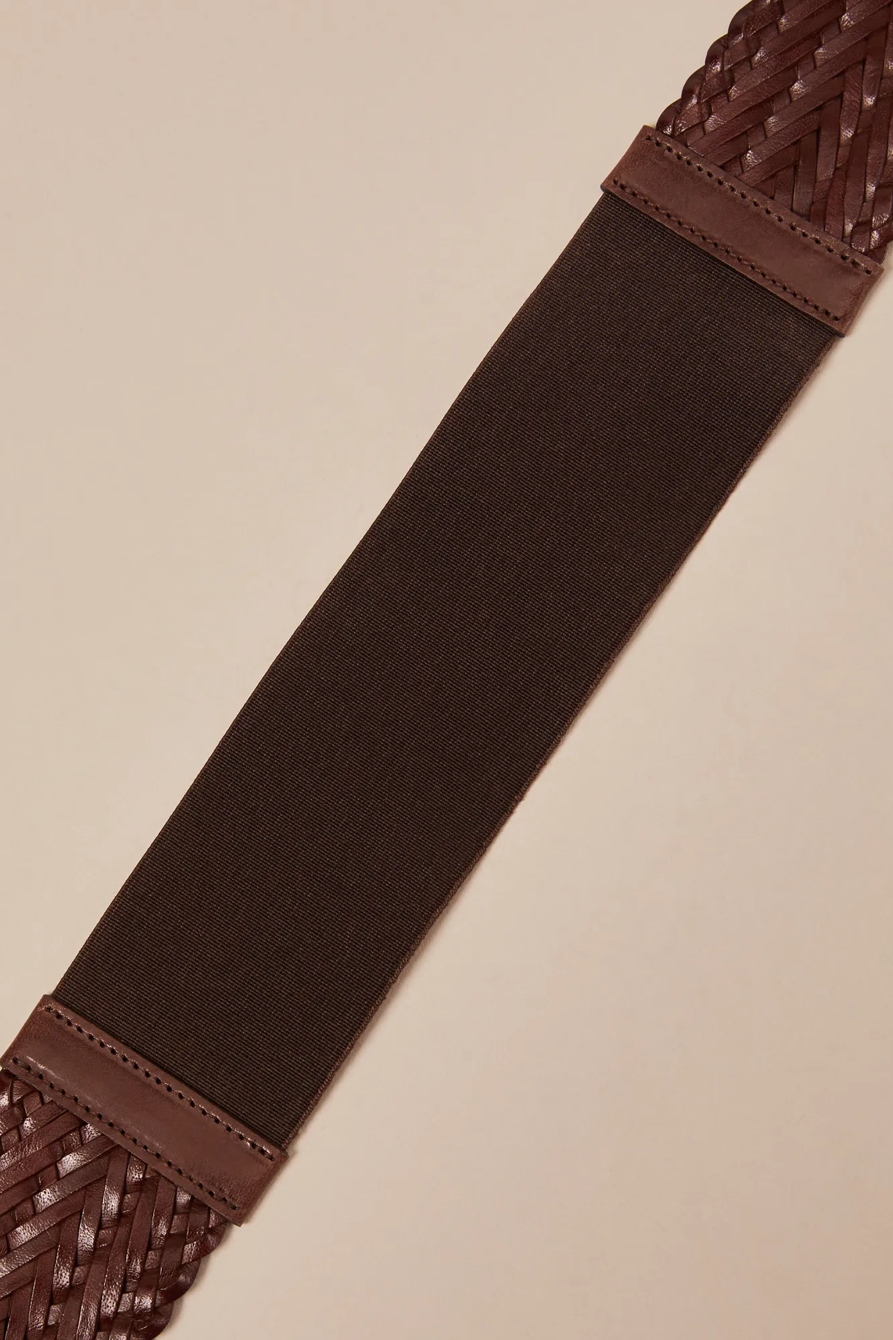 WIDE WOVEN WAIST BELT, image 2