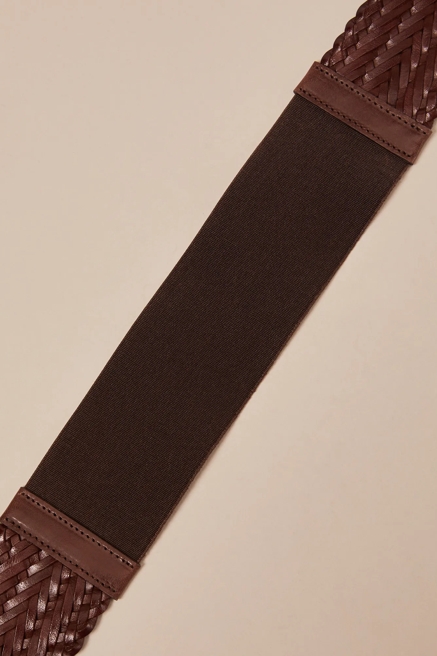 WIDE WOVEN WAIST BELT, image 2