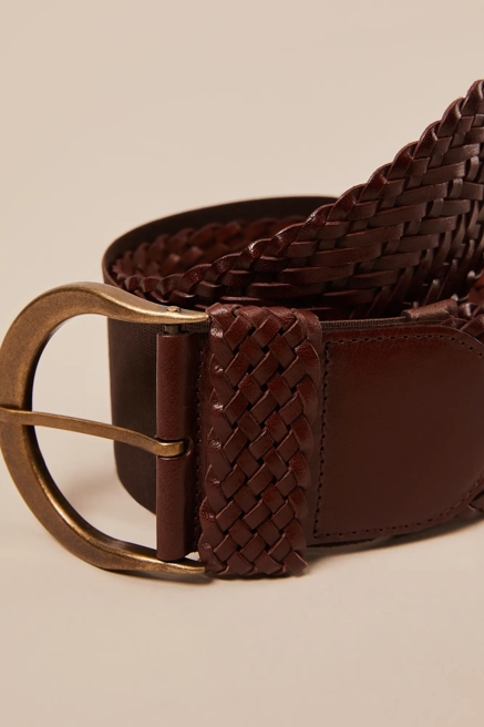 WIDE WOVEN WAIST BELT, image 3