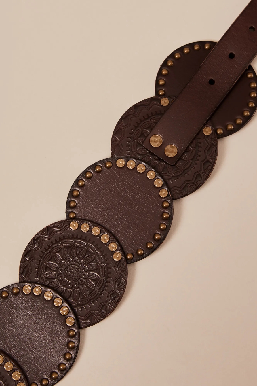 STUDDED LEATHER FESTIVAL BELT, image 3