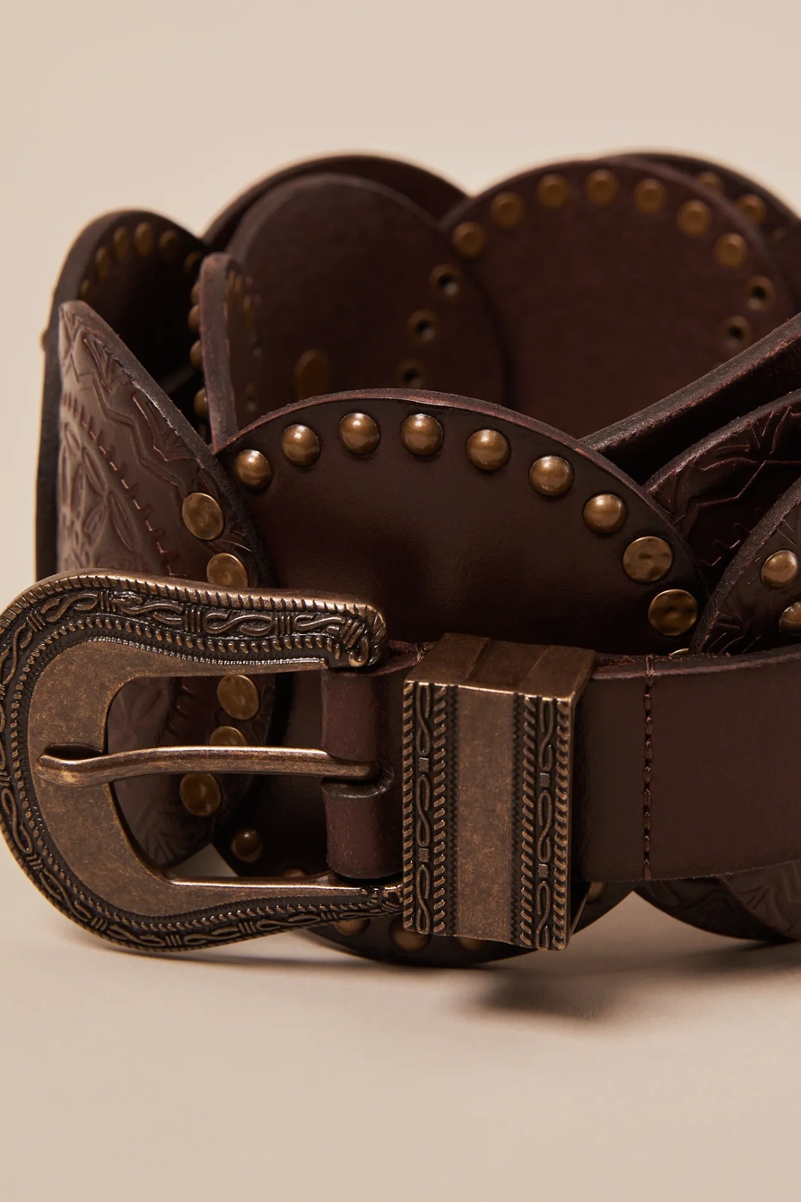 STUDDED LEATHER FESTIVAL BELT, image 4