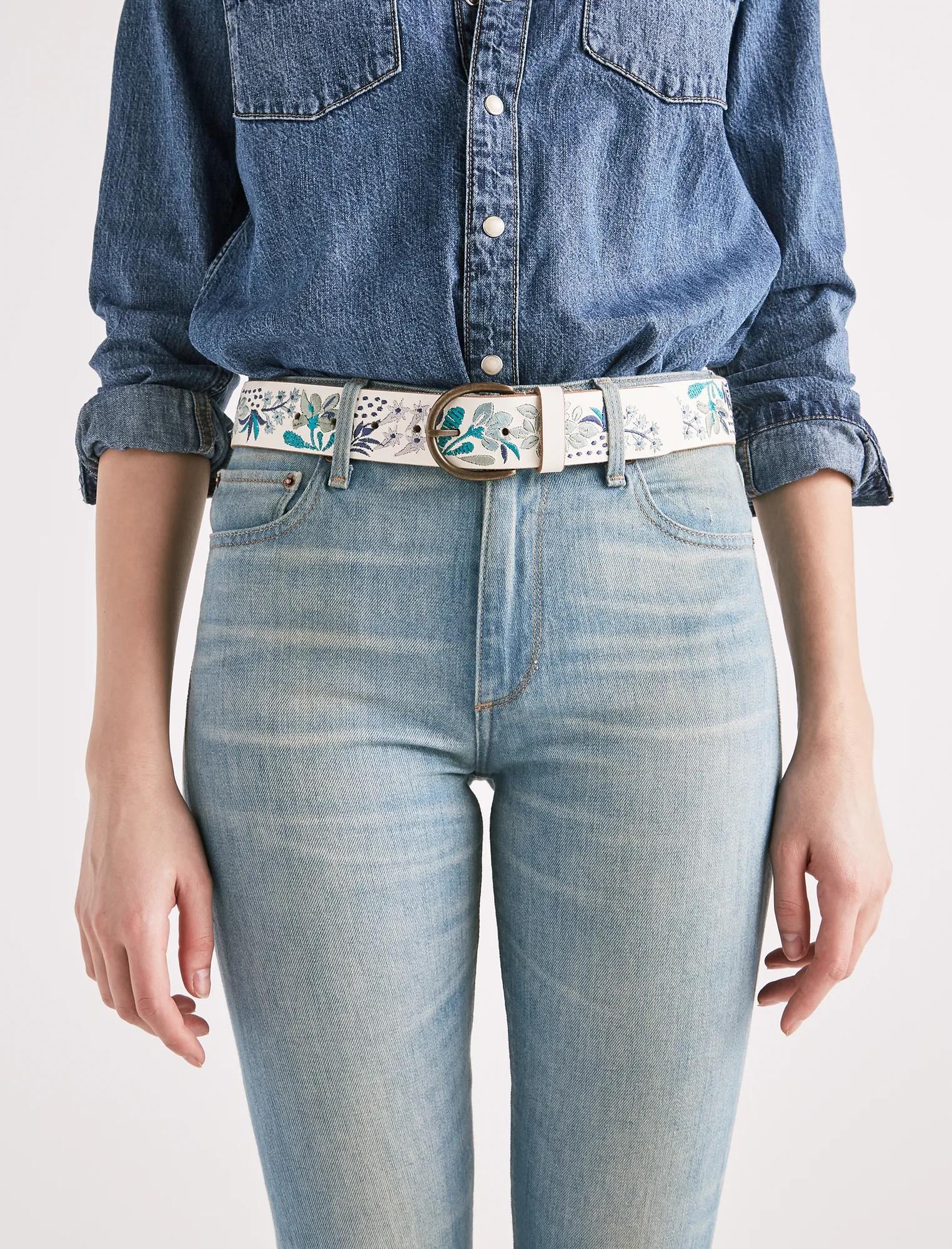 FLORAL EMBROIDERED BELT, image 2