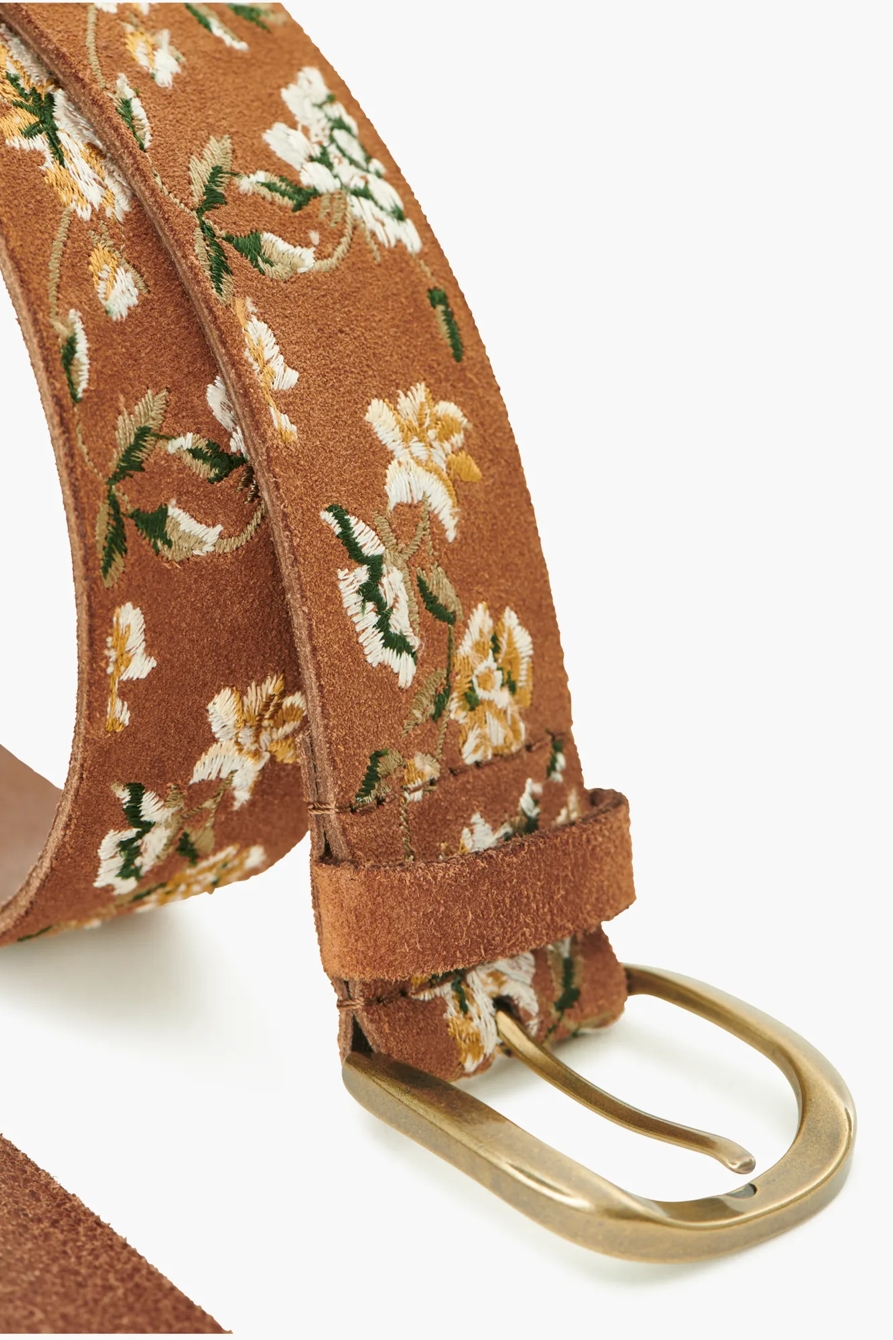 FLORAL VINES EMBROIDERED BELT, image 3