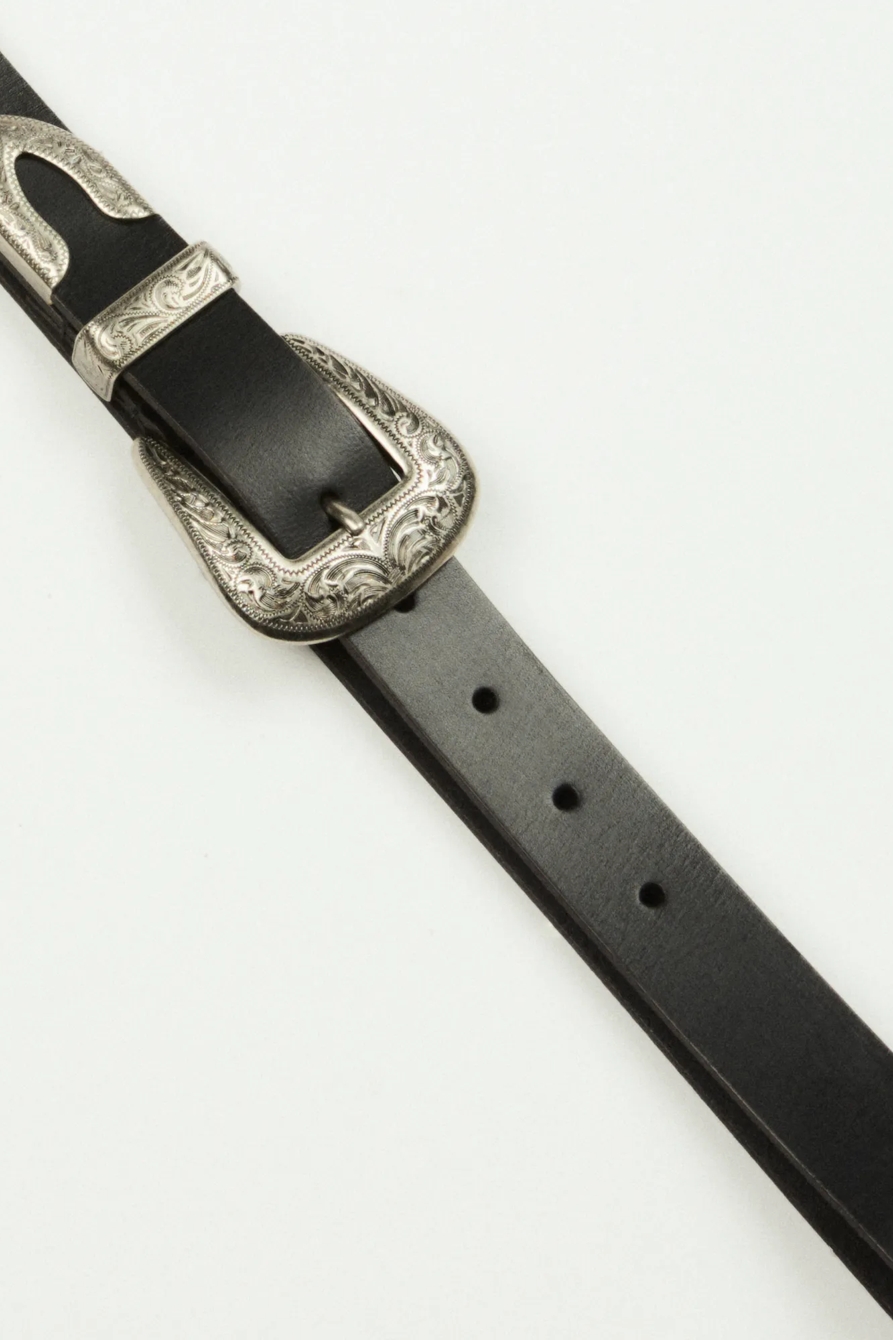 WESTERN BUCKLE LEATHER BELT, image 2