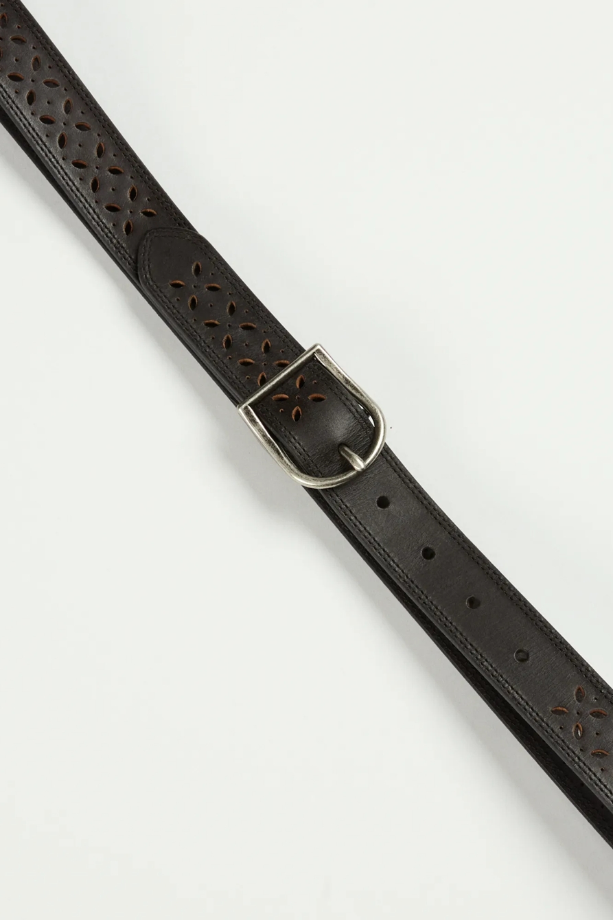 BLACK PERFORATED BELT, image 2
