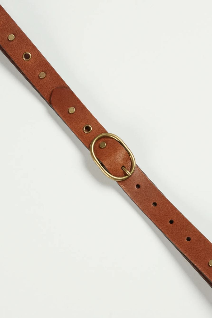 STUD AND GROMMET BROWN BELT, image 2