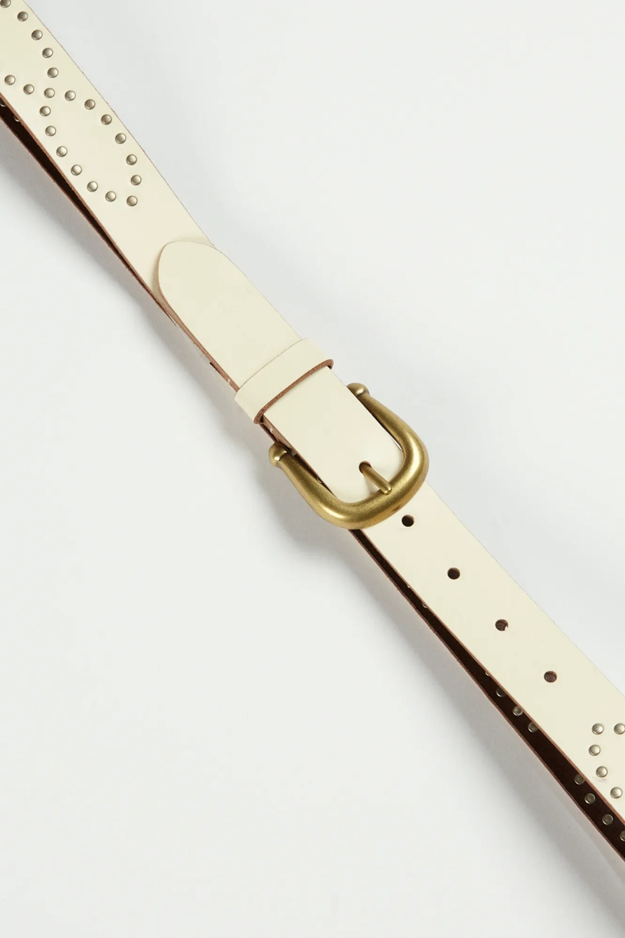 WHITE STUDDED BELT, image 2