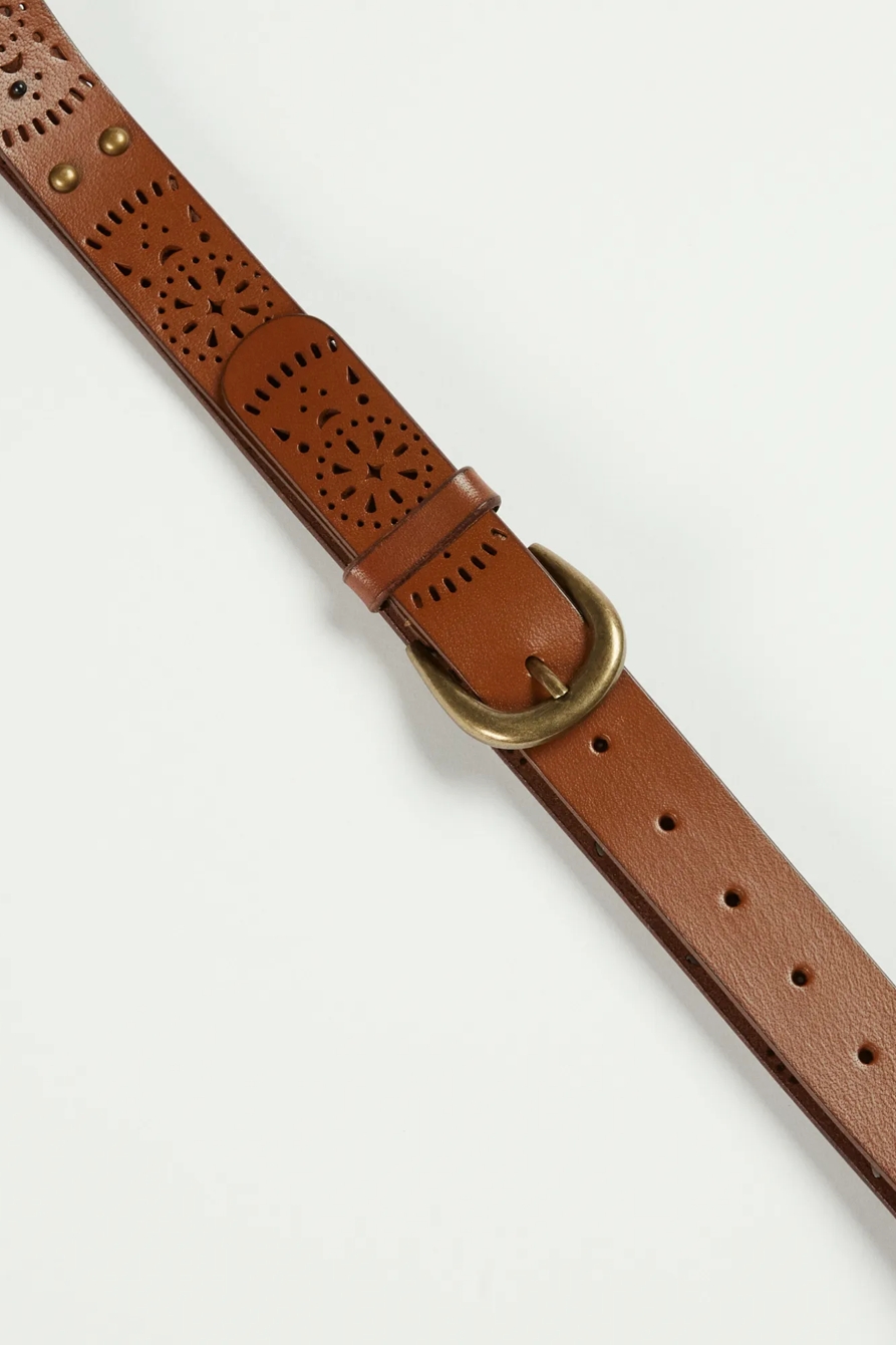 PERFORATED BROWN BELT, image 2