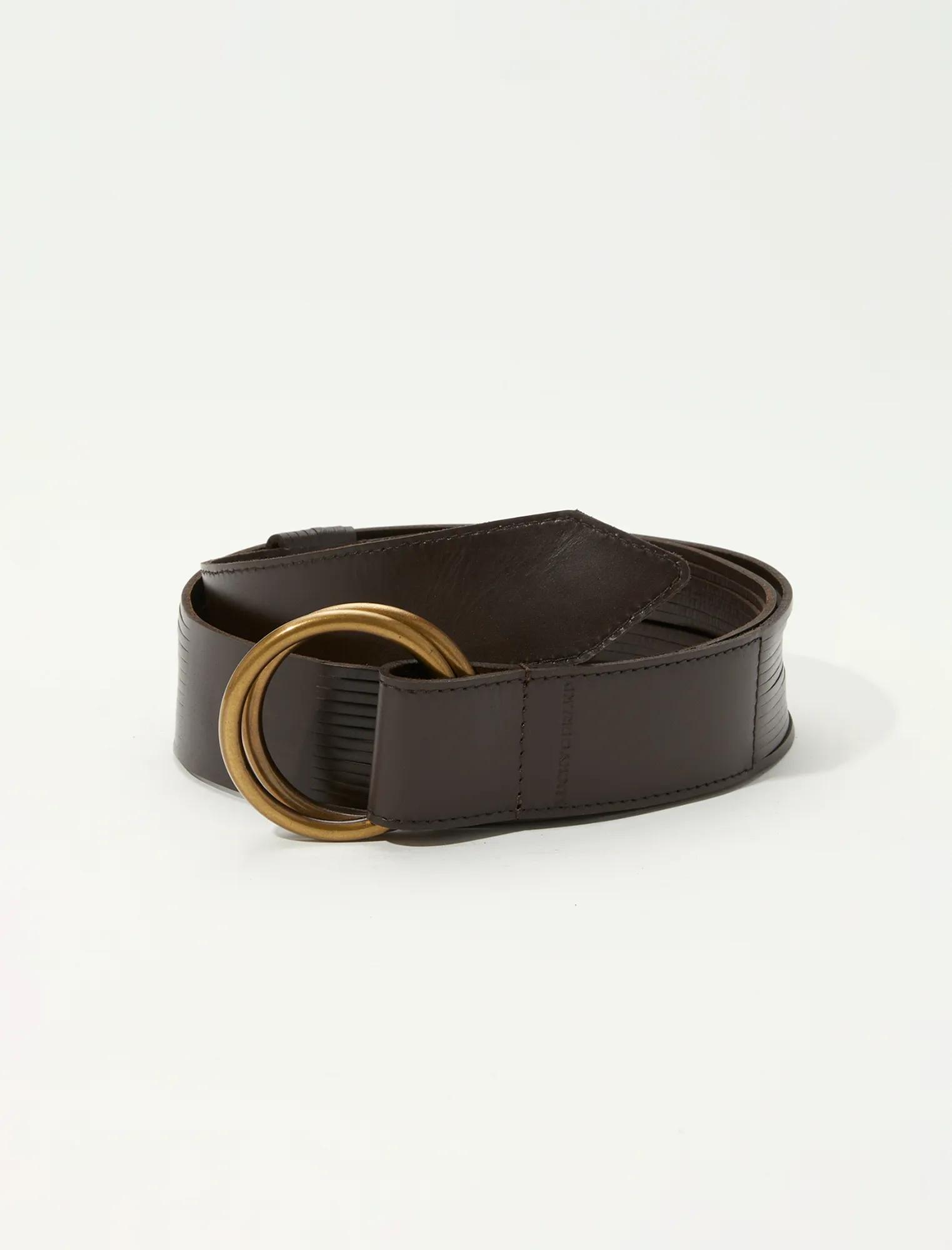 LEATHER DETAIL DOUBLE RING BELT | Lucky Brand