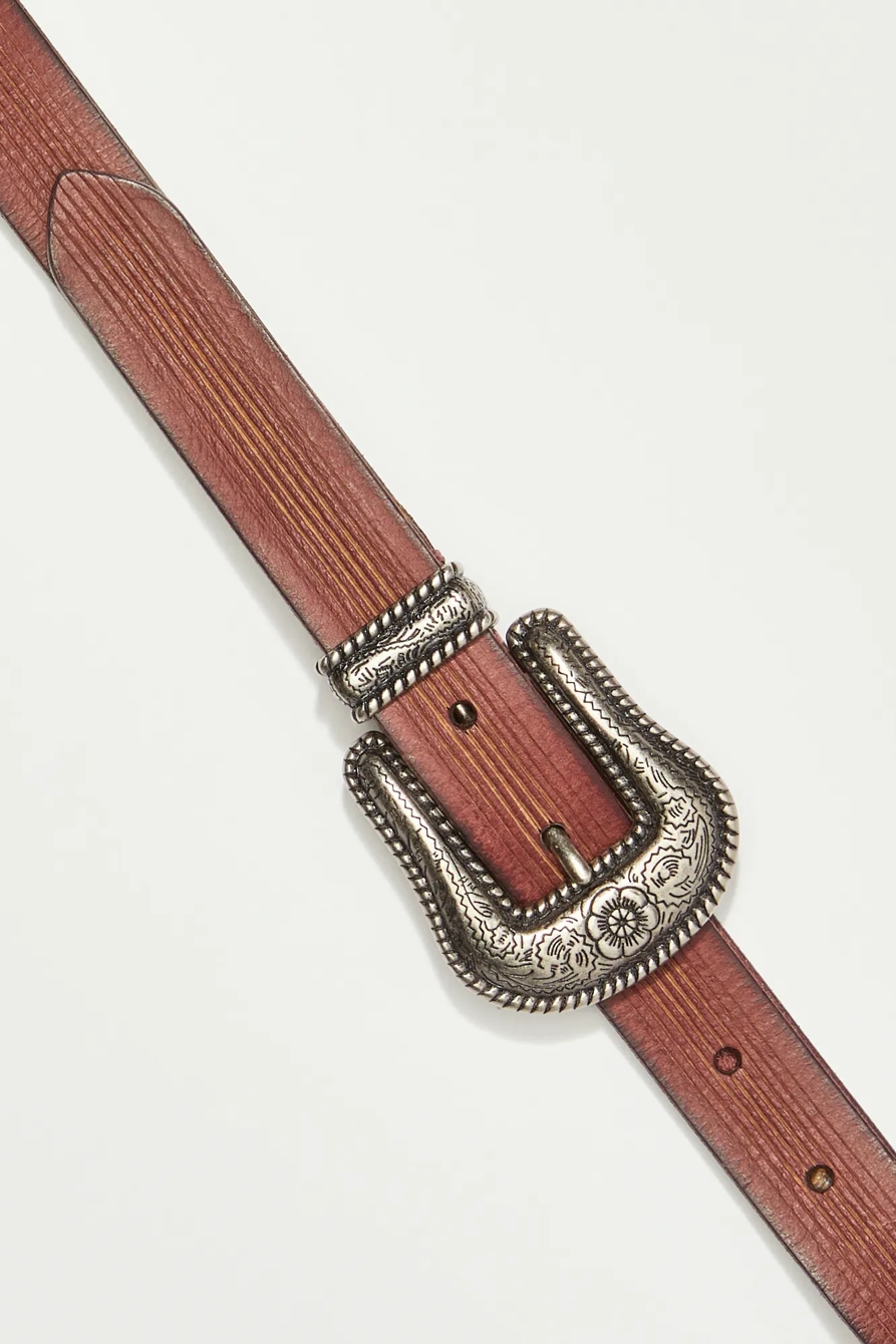 MAROON WESTERN BELT, image 2