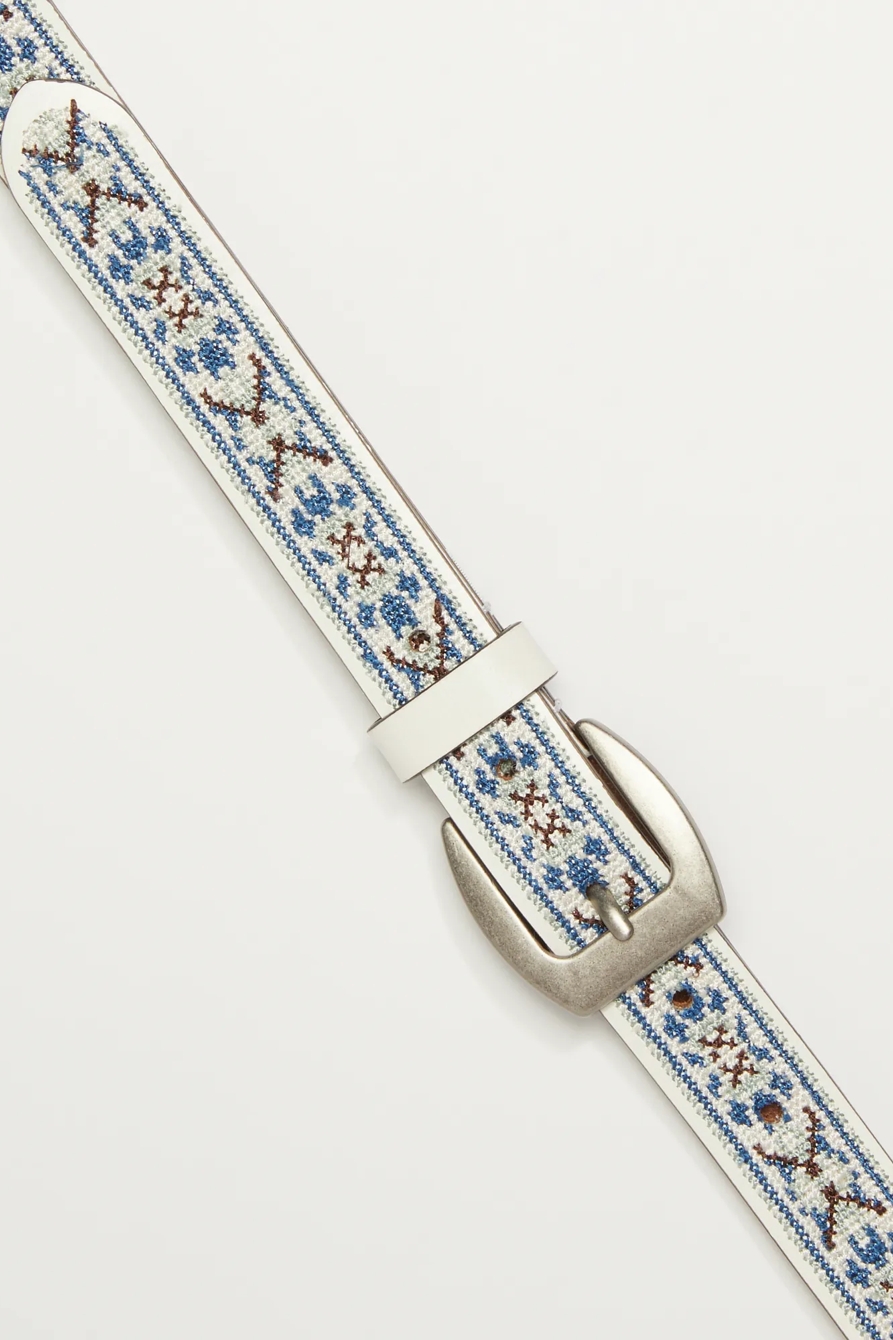 SWEET BLUE EMBROIDERED BELT, image 2