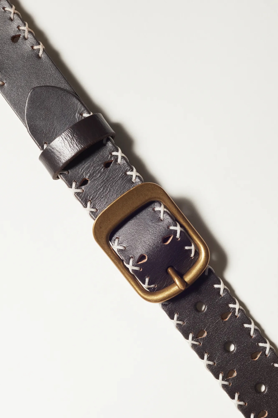 SIDE STITCHED LEATHER BELT, image 2