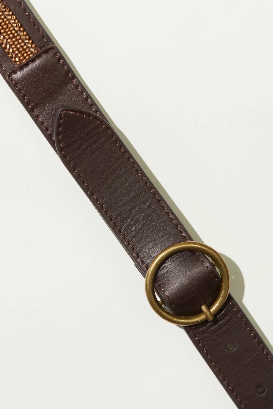 GOLD SHIMMER BEADED BELT, image 2