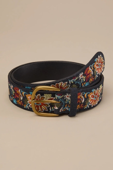 COLORFUL FLORAL EMRBOIDERED BELT, image 1