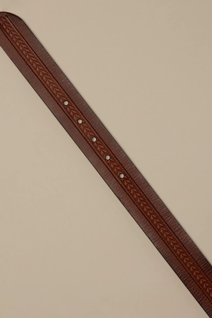 LEATHER CHEVRON BELT, image 2