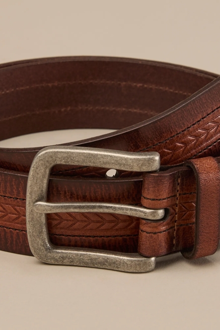 LEATHER CHEVRON BELT, image 3