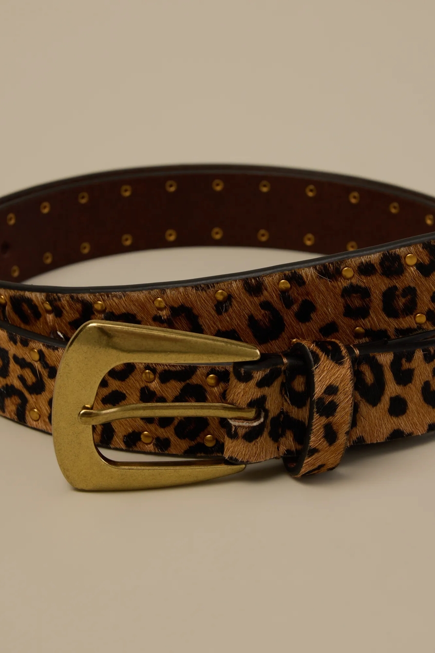 LEOPARD HAIRCALF BELT, image 3