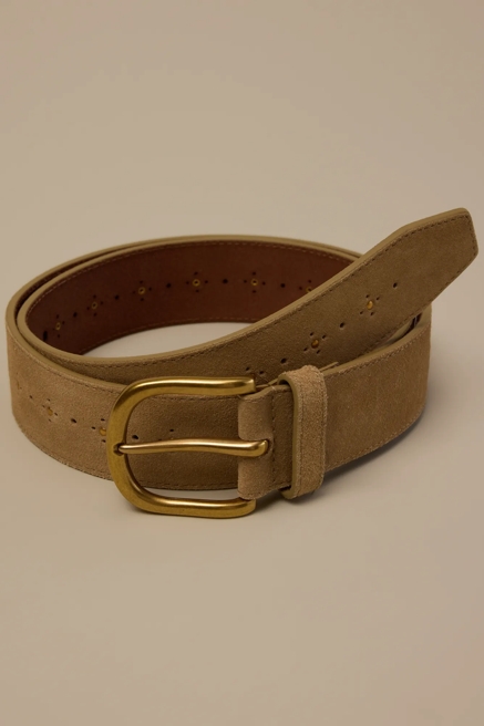 STUDDED SUEDE BELT, image 1
