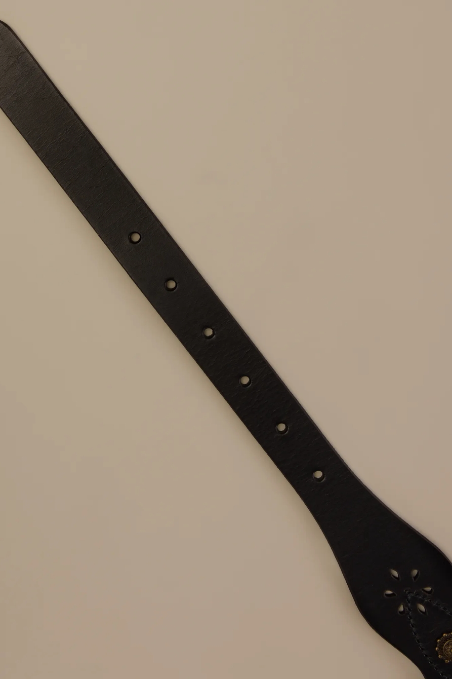 SCALLOPED LEATHER BELT, image 2