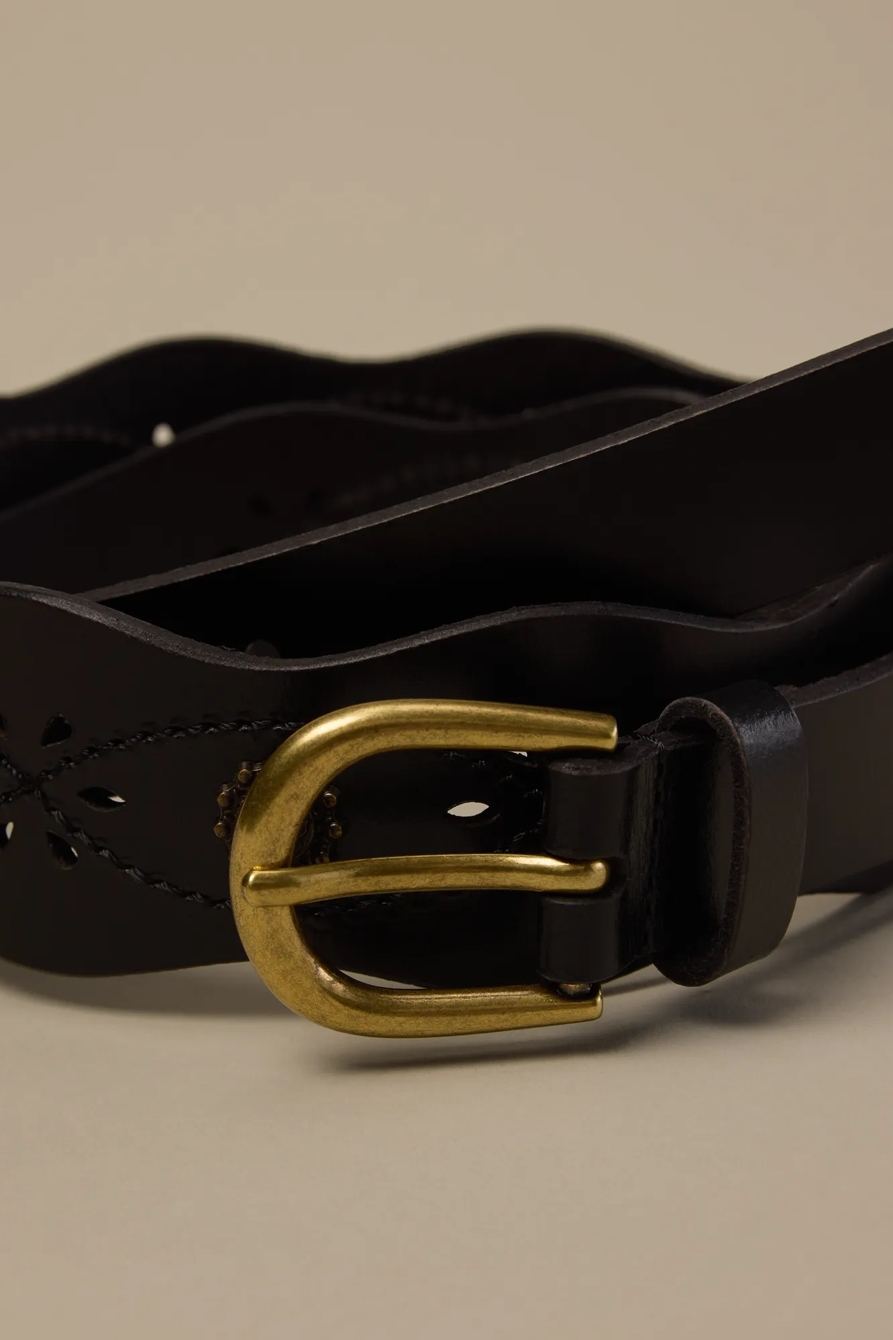 SCALLOPED LEATHER BELT, image 3