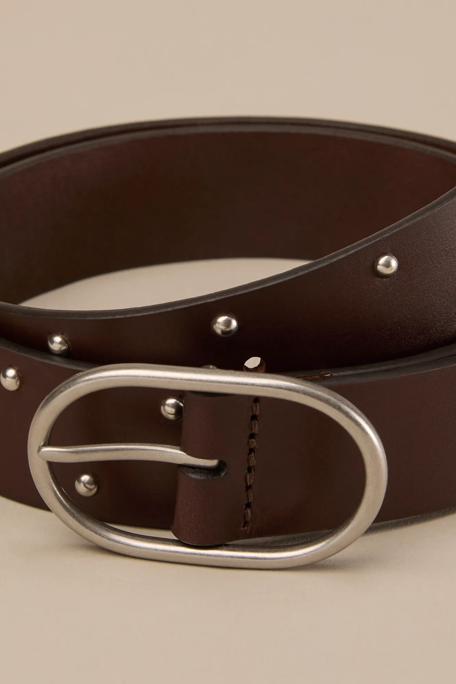 BEVELED EDGE LEATHER BELT, image 3